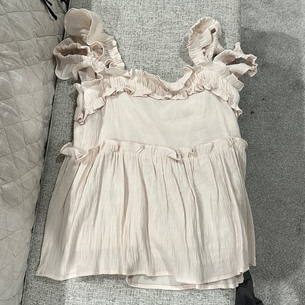 Light pink multi strap top